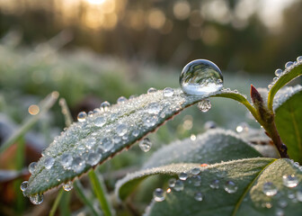 Frozen Water Droplet