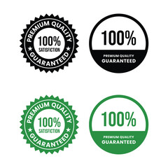 Fototapeta premium 100 percent premium quality satisfaction guaranteed. 100 percent premium quality satisfaction guaranteed icon, logo, label, seal, tag, sign, seal, symbol, badge, stamp, sticker