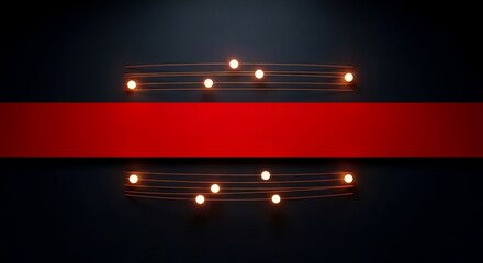Sleek, modern abstract design with glowing lights and striking red accent for cutting-edge business presentations or dynamic tech backgrounds, engaging content