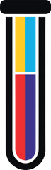 Vector Test Tube with Colorful Liquids