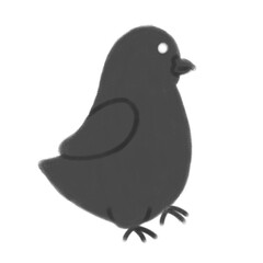 crow on a white background