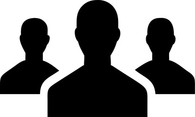 Basketball team lineup silhouette.