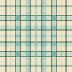 Vintage-inspired plaid in green and cream