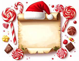 christmas background with candy cane