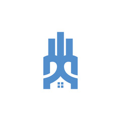 hand-holding house logo