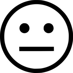 Fototapeta premium neutral emoji glyph icon flat vector icon