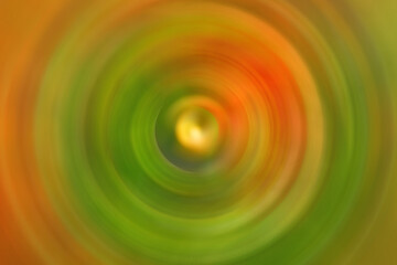 Obraz premium green tunnel with green and orange circles