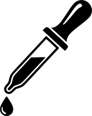 Obraz premium pipette glyph flat vector icon set