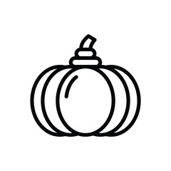 Pumpkin outline a round segmented pumpkin with a short stacked stem 