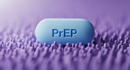 Prep hiv prevention pill medication for aids awareness campaign and sexual health education concept