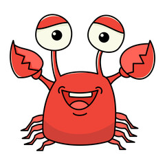 Red Crab cartoon icon