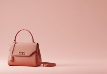 Leather Handbag Minimal Fashion Flat Lay