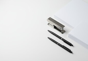 Minimal Office Supplies Flat Lay