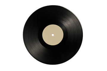 Obraz premium Vinyl record playing classic music on transparent background