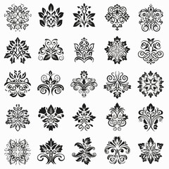 set of decorative elements