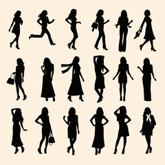 silhouettes of women
