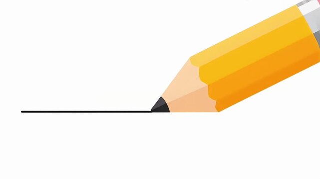 Pencil Drawing a Straight Line: Precision and Simplicity in Art.