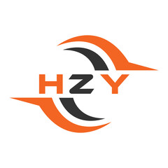 HZY letter design. HZY letter technology logo design. HZY Monogram logo design for an entrepreneur and business.