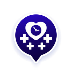 Obraz premium life expectancy and health icon, vector