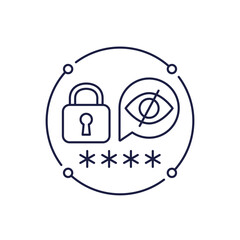 hide password icon in line design
