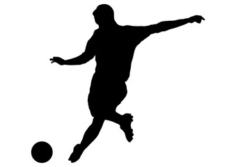 サッカー選手のシルエット34