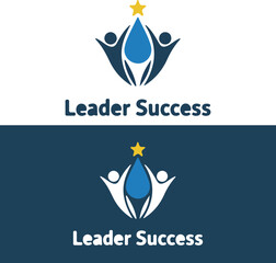 Leader Success Logo Teamwork, Achievement and Growth