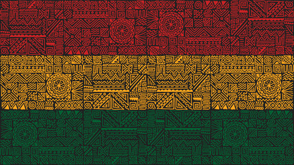 Hand drawn abstract pattern African style ethnic background