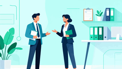 Business colleagues having a discussion