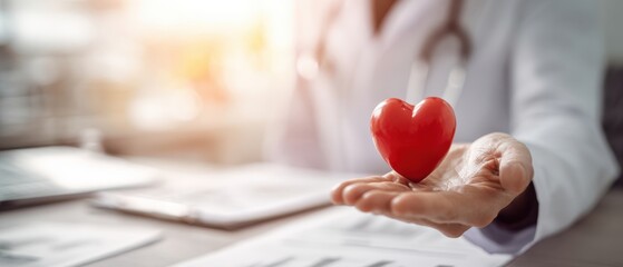 The Heart in a Doctor's Hand Symbolizes Care, Compassion, and Healing