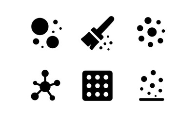 Minimalist cleaning and disinfection icons for modern hygiene concepts