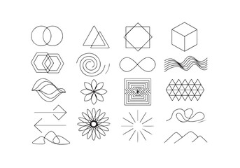 Abstract Line Art Shapes and Forms