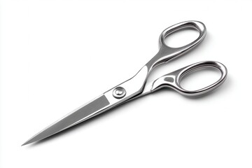 Professional sheared scissors displayed with clarity on a bright white background creating a clean and modern aesthetic