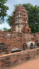 Wat Chaiwatthanaram in Ayutthaya, Thailand. Scenic ruins of the Buddhist temple in the ancient city.