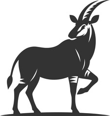 Animal black silhouette of a okapi vector illustration