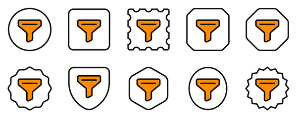 Editable vector filter funnel icon. Part of a big icon set family. Perfect for web and app interfaces, presentations, infographics, etc