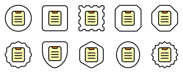 Editable vector file clipboard paste icon. Part of a big icon set family. Perfect for web and app interfaces, presentations, infographics, etc
