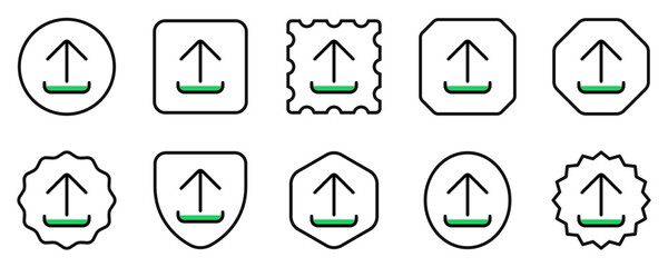 Editable vector arrow upload icon. Part of a big icon set family. Perfect for web and app interfaces, presentations, infographics, etc