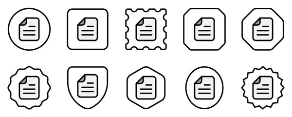 Editable vector file document icon. Part of a big icon set family. Perfect for web and app interfaces, presentations, infographics, etc