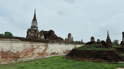 Wat Chaiwatthanaram in Ayutthaya, Thailand. Scenic ruins of the Buddhist temple in the ancient city.