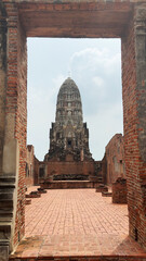 Wat Chaiwatthanaram in Ayutthaya, Thailand. Scenic ruins of the Buddhist temple in the ancient city.
