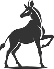 Animal black silhouette of a okapi vector illustration