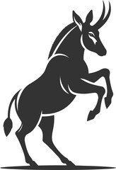 Animal black silhouette of a okapi vector illustration