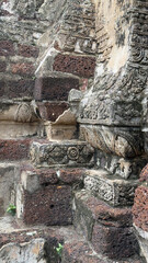 Wat Chaiwatthanaram in Ayutthaya, Thailand. Scenic ruins of the Buddhist temple in the ancient city. Brickwork element.