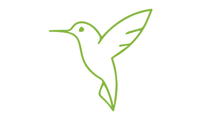 Humming bird line icon. Humming bird vector illustration. Hummingbird logo vector icon . Hummingbird silhouette vector.