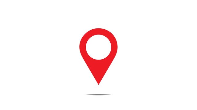 Dynamic 3D map location pin animation, glowing rotating GPS symbol, abstract navigation design for smartphone maps, travel planning, geolocation, tourism apps, branding, and futuristic motion graphics