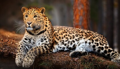 Obraz premium amur leopard panthera pardus orientalis