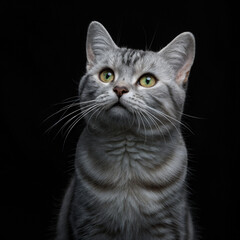 black cat portrait
