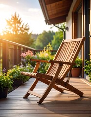 Sunny patio deck chair