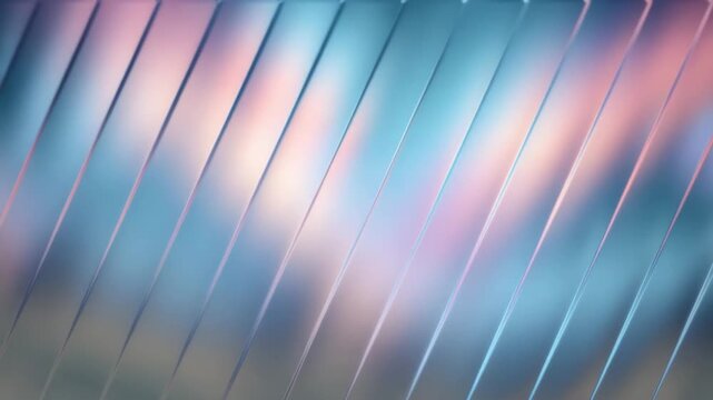 Abstract diagonal lines with soft pastel blue and pink gradient colors on animation video.