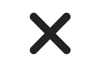 Fototapeta premium Vector close icon. Black delete or remove symbol. X cross mark for web design, logo, app, UI. Flat style incorrect, error, or cancel button. Isolated on white background.